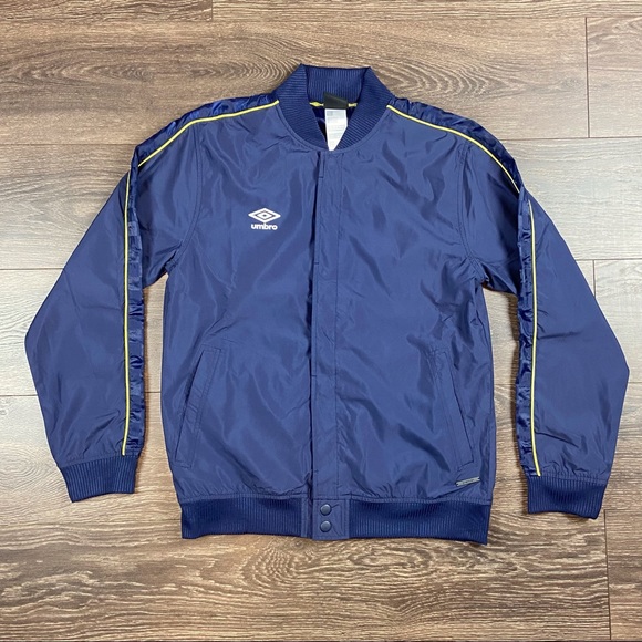 Umbro Premier League Men’s Sporty Style Blue Button Up Jacket Size Medium NEW - Picture 8 of 9